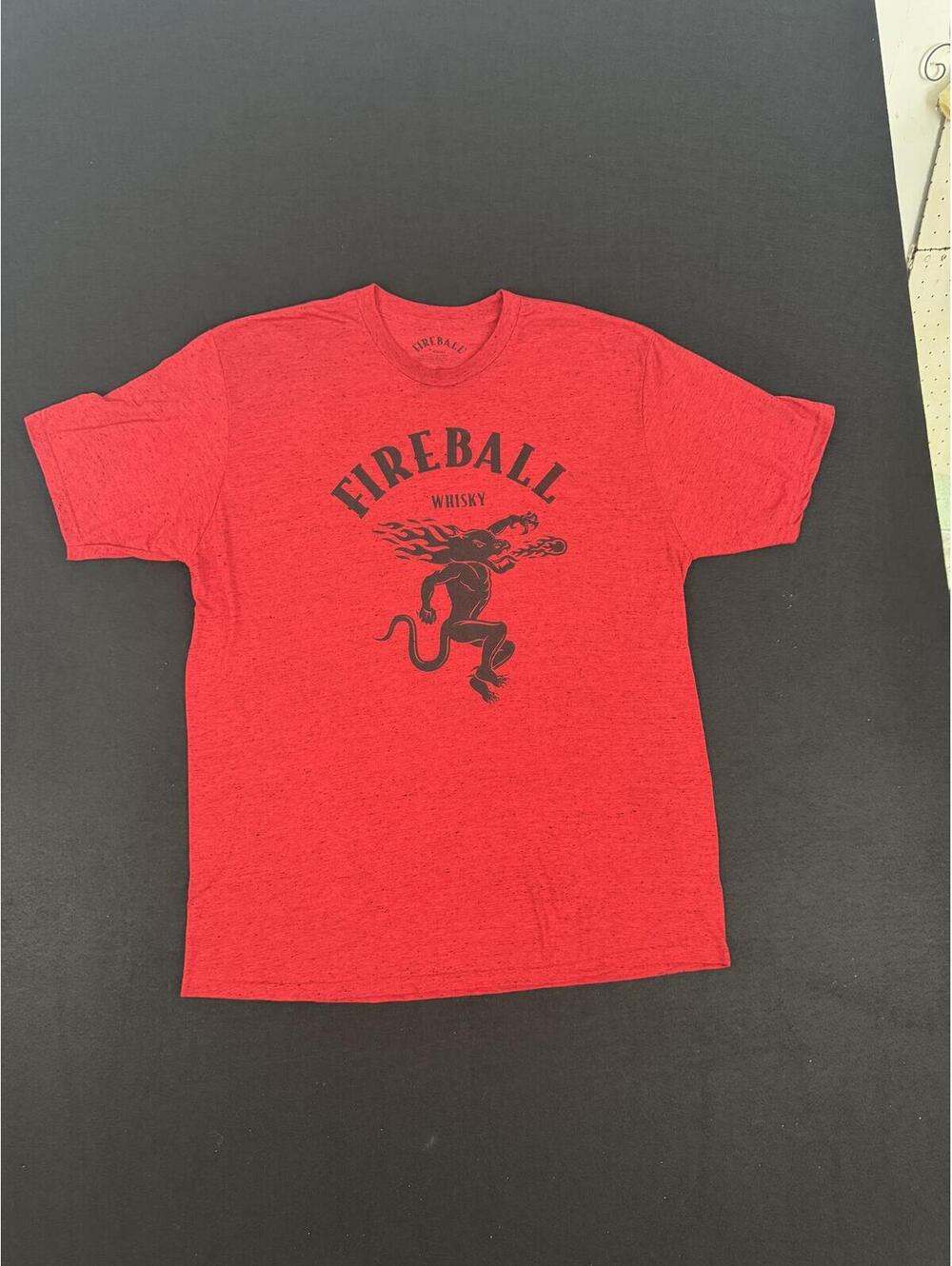 Fireball Whisky Red Graphic T-Shirt 2XLarge